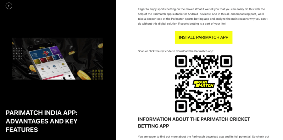 Download the Parimatch App