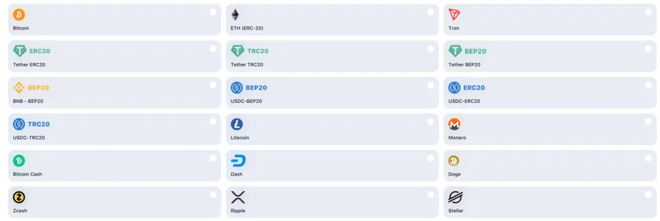 Cryptocurrencies Accepted on 1Win